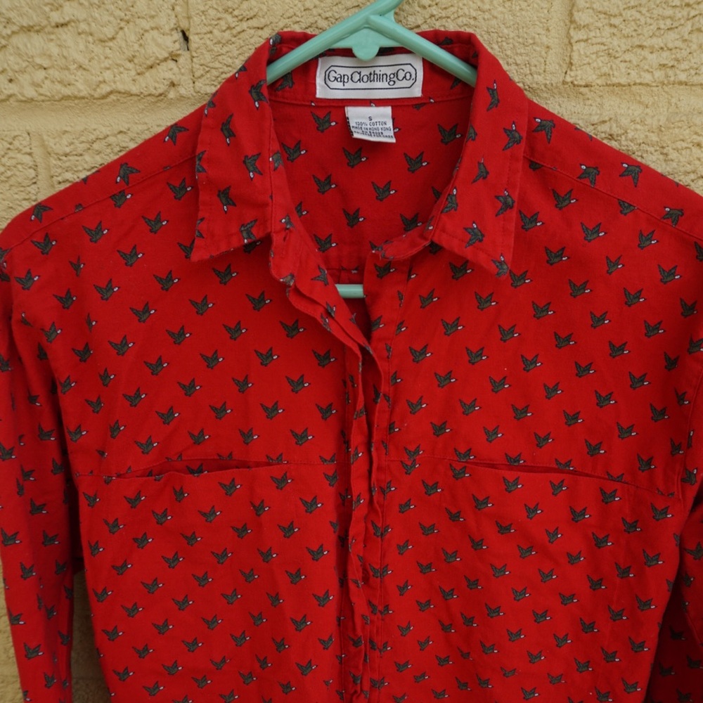 Vintage Gap Mallard-Print Button Down